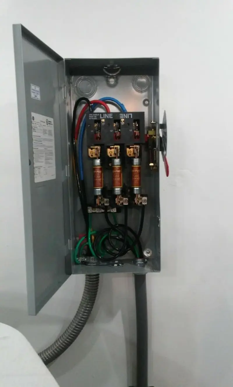 Three-phase disconnect switch installed for Electrical Wiring & Rewiring in New Cumberland